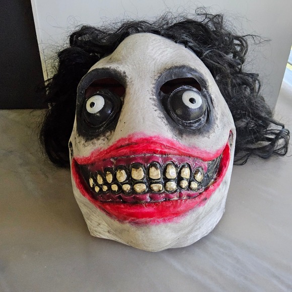 Jeff the Killer Mask Creepy Horror Halloween Costume Mask with Hair - Picture 1 of 10